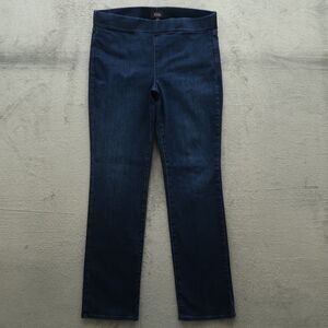 NYDJ Pull On Jeans Women's Size 10 Blue Mid-Rise Straight Leg Denim 32" Inseam